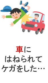 車にはねられてケガをした・・・